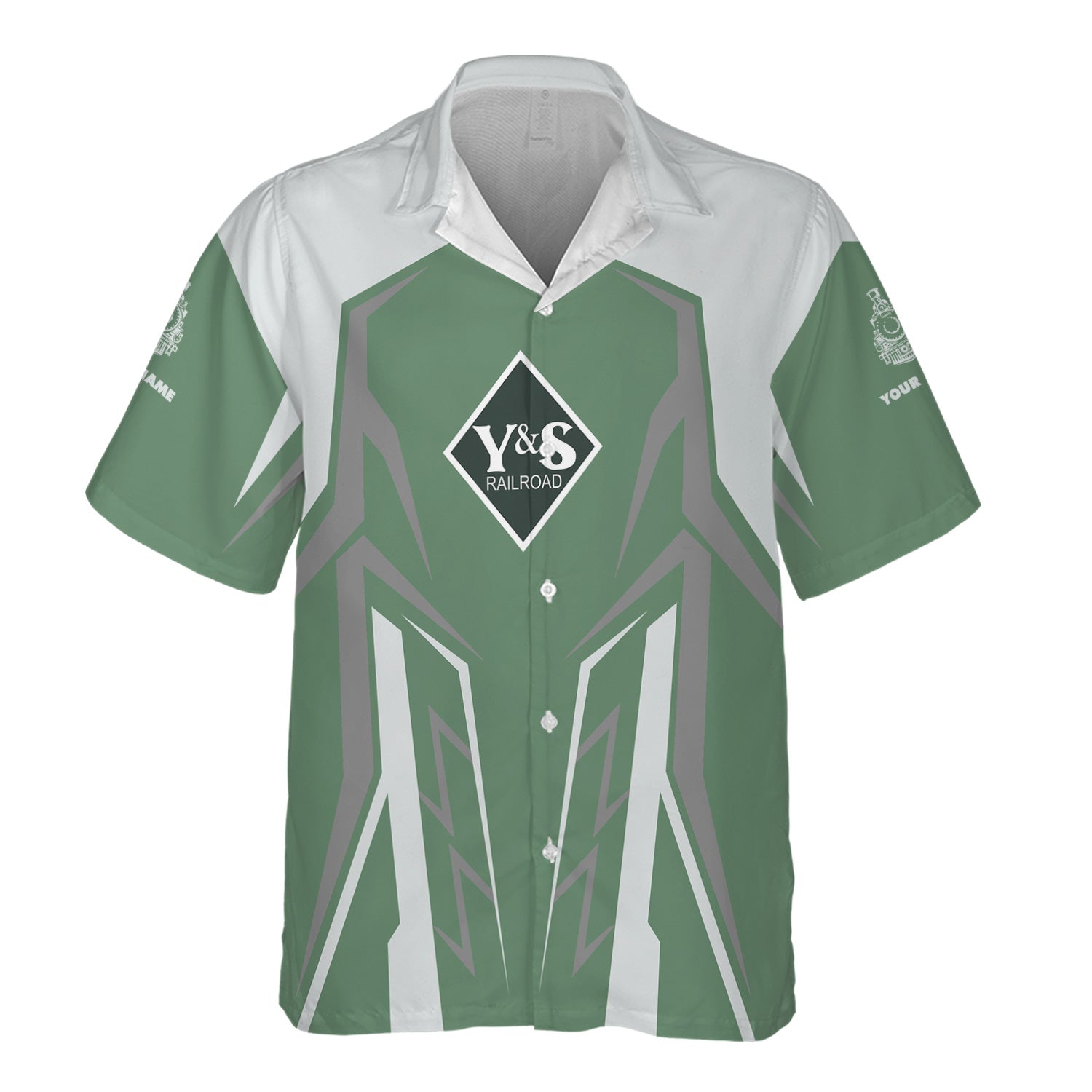 Railspirit Personalized Youngstown & Southern Railroad Hawaiian Shirt Futuristic Design with Custom Job Train Shirt