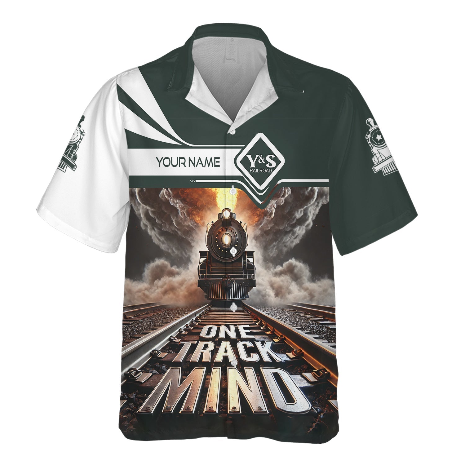 Railspirit Personalized Youngstown & Southern Railroad Hawaiian Shirt One Track Mind Train Printed Shirt