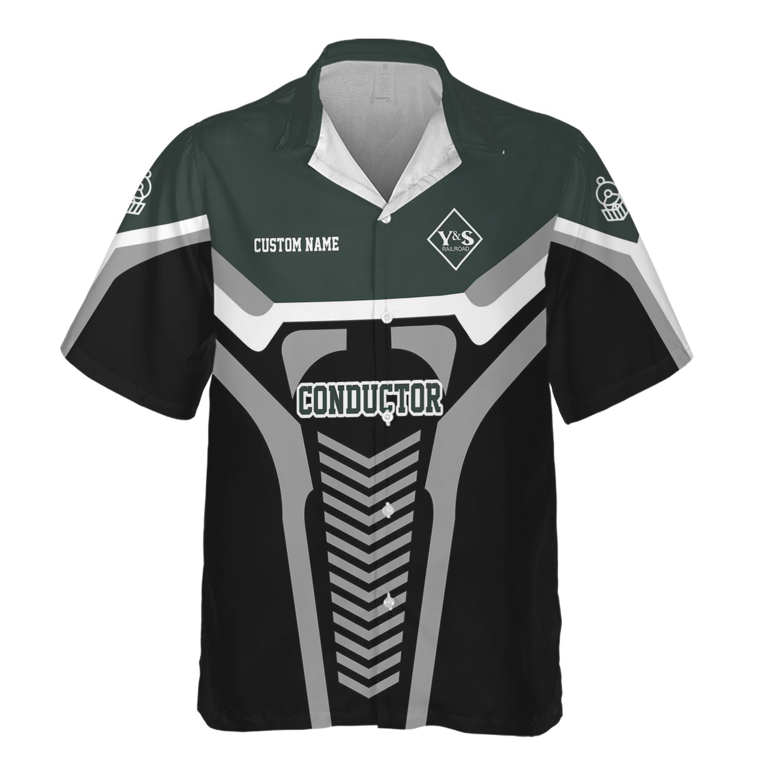 Railspirit Personalized Youngstown & Southern Railroad Hawaiian Shirt Track-Inspired with Custom Job Position Train Shirt