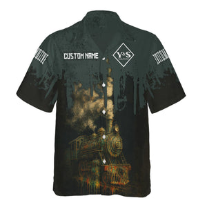 Railspirit Personalized Youngstown & Southern Railroad Hawaiian Shirt Vintage Train Art Style Shirt For Locomotive Fans