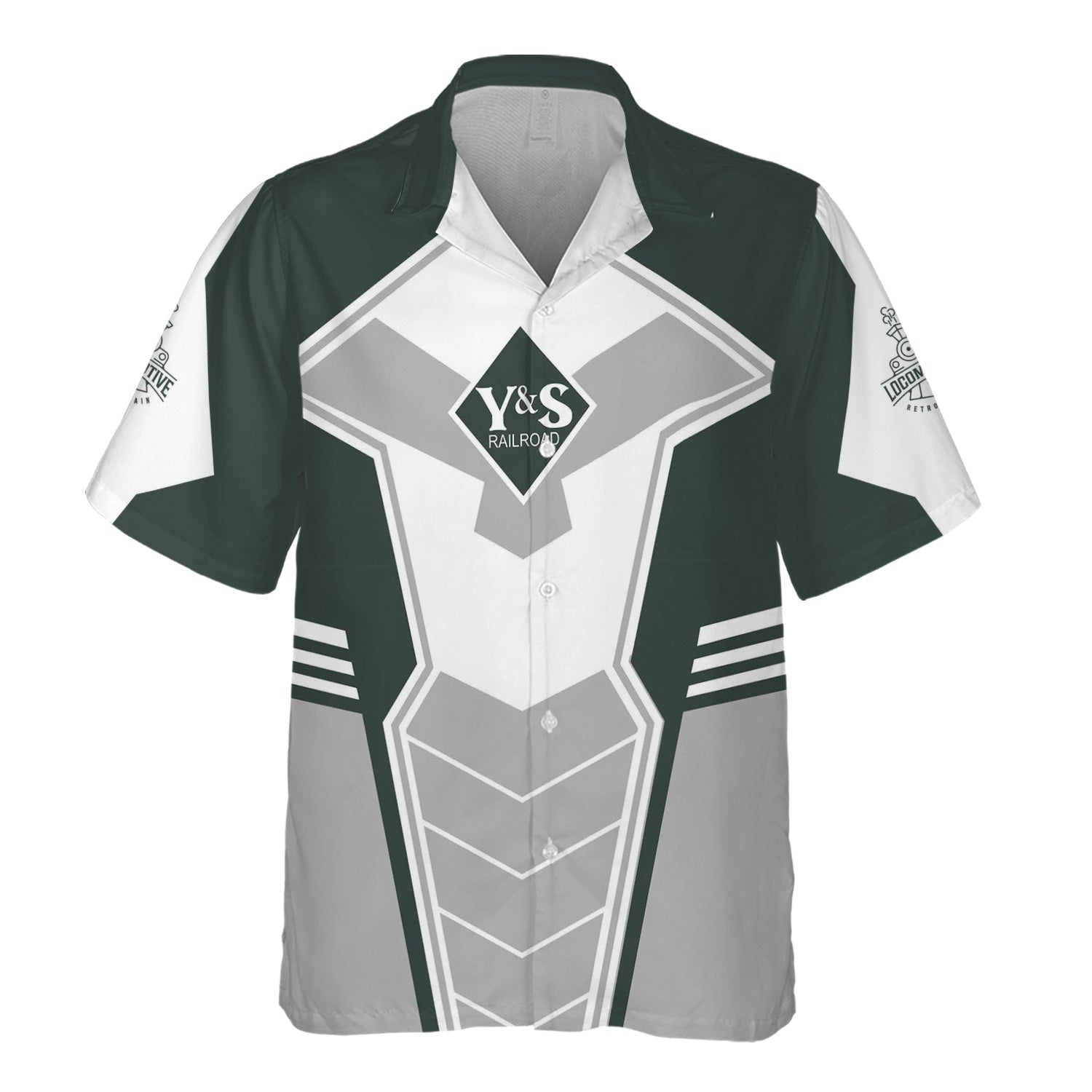 Railspirit Personalized Youngstown & Southern Railroad Hawaiian Shirt Engine-Inspired Style Train Shirt for Railroad Fanatic