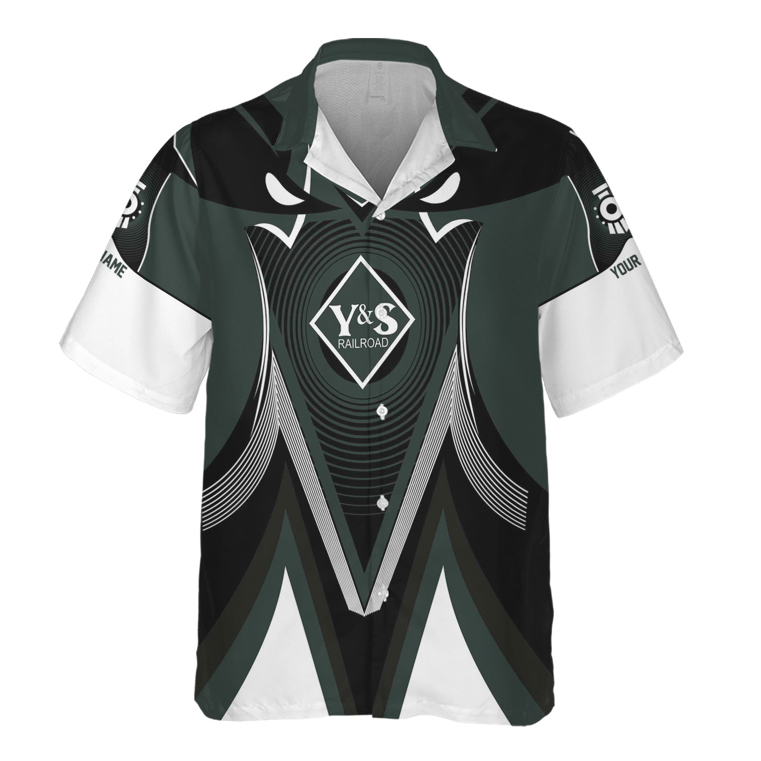 Railspirit Personalized Youngstown & Southern Railroad Hawaiian Shirt Vibrant Graphic Pattern Shirt For Train Enthusiasts