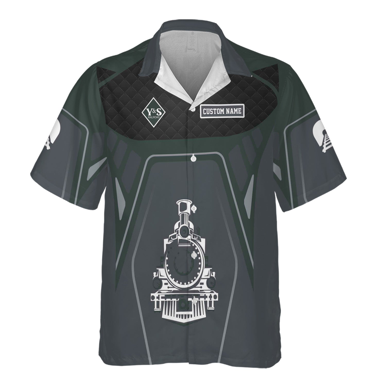 Railspirit Personalized Youngstown & Southern Railroad Hawaiian Shirt Steam Locomotive Engine Graphic Train Shirt All Over Print