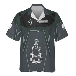 Railspirit Personalized Youngstown & Southern Railroad Hawaiian Shirt Steam Locomotive Engine Graphic Train Shirt All Over Print