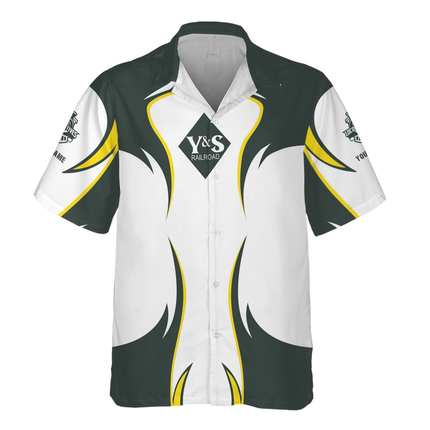 Railspirit Personalized Youngstown & Southern Railroad Hawaiian Shirt Distinctive Flame Style Shirt For Steam Engine Addict