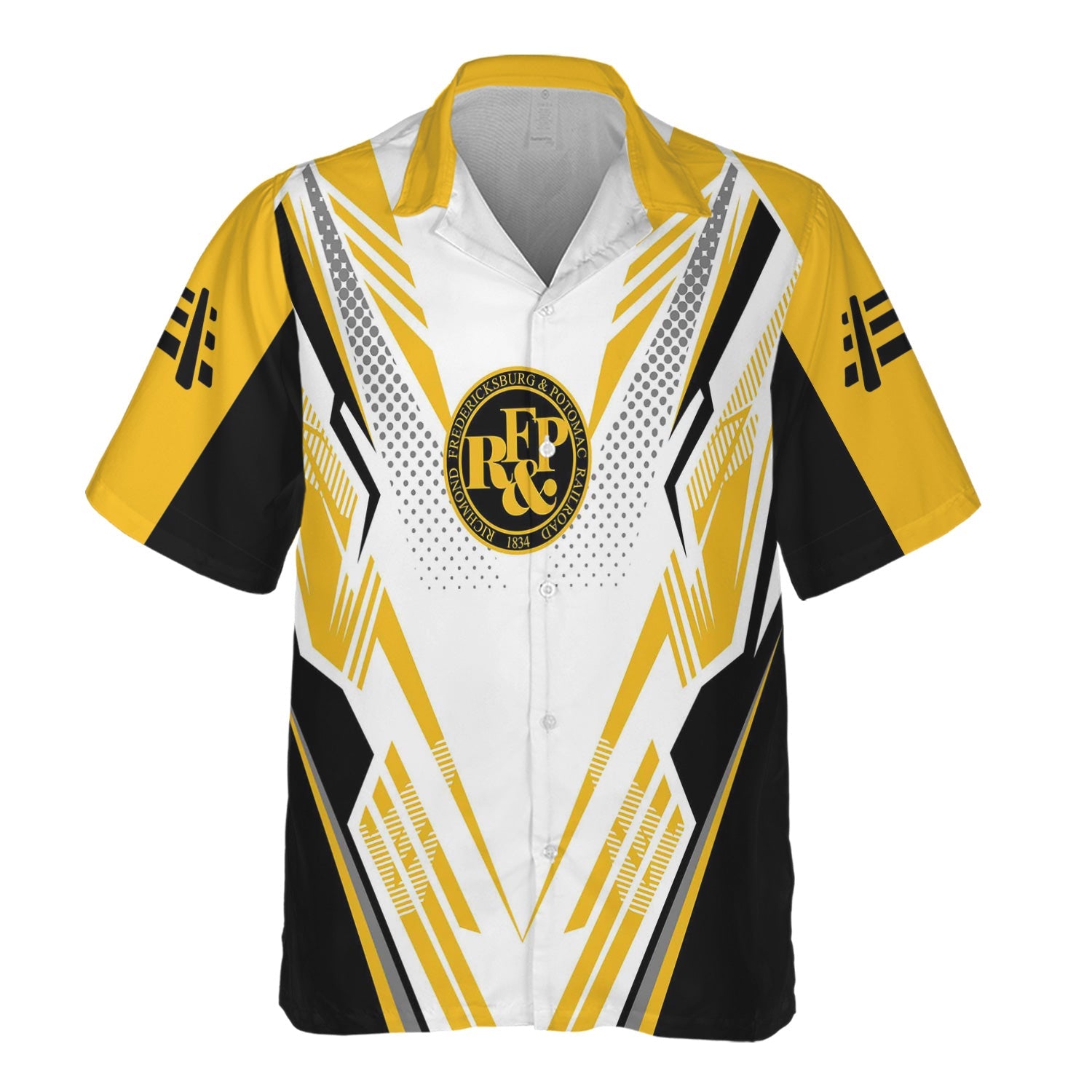 Railspirit Personalized Richmond, Fredericksburg And Potomac Railroad Hawaiian Shirt Railroad Tribute Design Train Shirt for Train Lovers