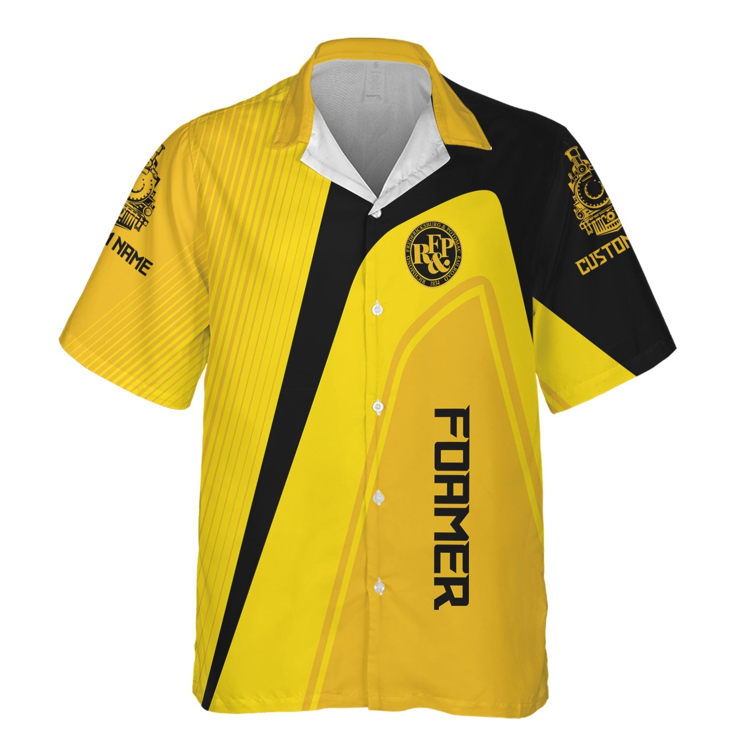 Railspirit Personalized Richmond, Fredericksburg And Potomac Railroad Hawaiian Shirt Vibrant Striking Style Shirt For Rail Enthusiasts