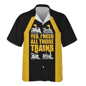 Railspirit Custom Name Richmond, Fredericksburg And Potomac Railroad Hawaiian Shirt Yes I Need All Those Train Printed Shirt