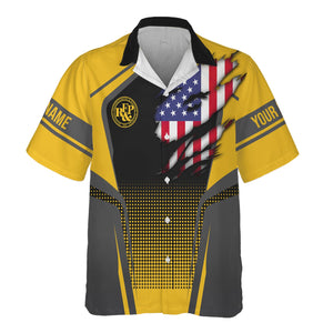 Railspirit Personalized Richmond, Fredericksburg And Potomac Railroad Hawaiian Shirt American Eagle Vintage Train Shirt