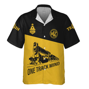 Railspirit Personalized Richmond, Fredericksburg And Potomac Railroad Hawaiian Shirt One Track Mind Unisex Train Shirt Gift Idea For Train Lover