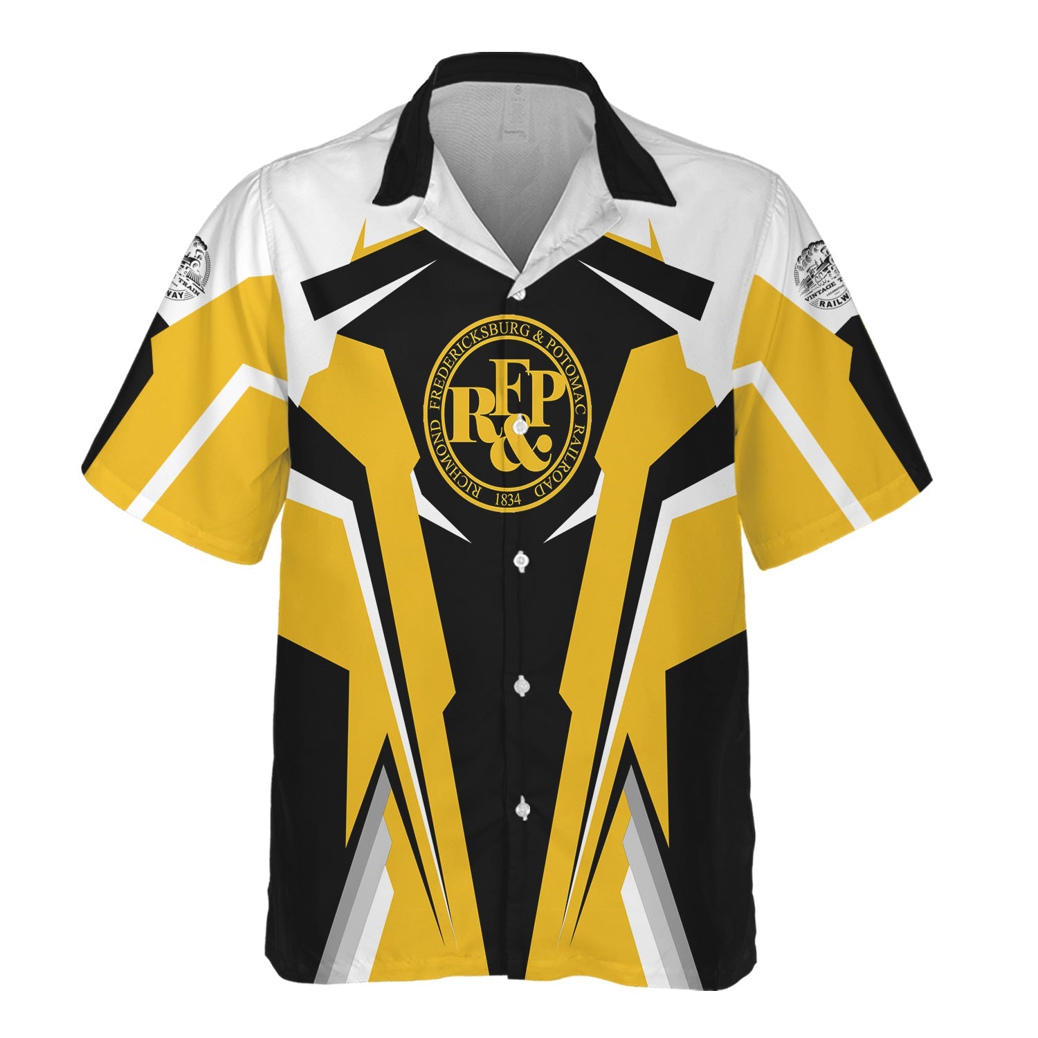 Railspirit Personalized Richmond, Fredericksburg And Potomac Railroad Hawaiian Shirt Strong Line Style Train Unisex Shirt All Over Print