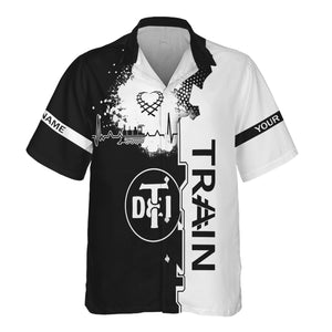 Railspirit Personalized Detroit Toledo And Ironton Railroad Hawaiian Shirt Engine Heartbeat and Track Love Style Shirt Gift Idea For Train Lovers