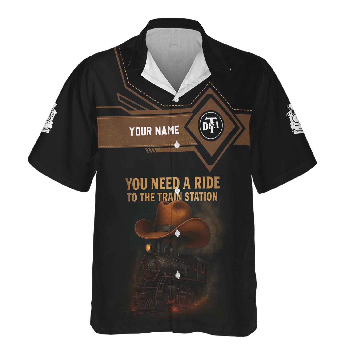 Railspirit Personalized Detroit Toledo And Ironton Railroad Hawaiian Shirt You Need A Ride To The Train Station Shirt For Train Lovers