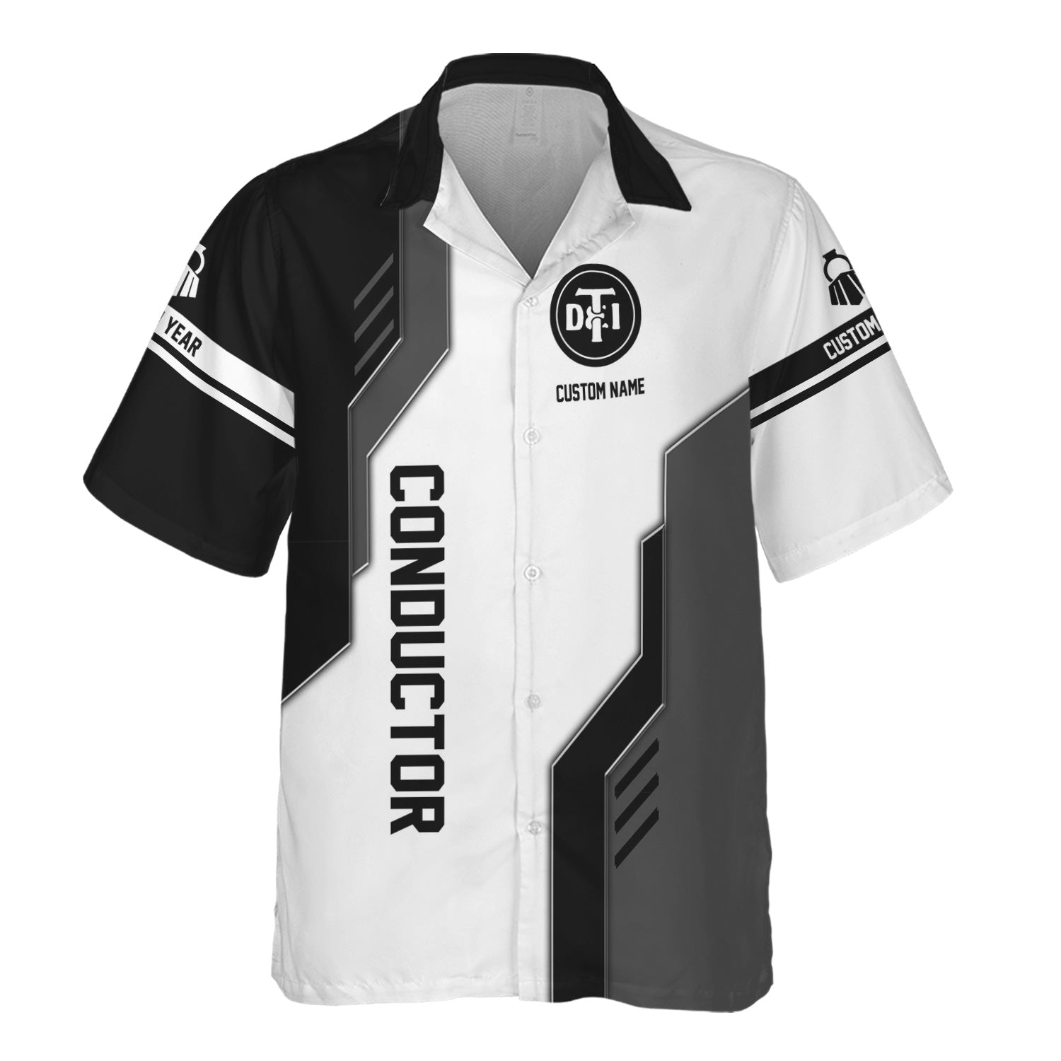 Railspirit Personalized Detroit Toledo And Ironton Railroad Hawaiian Shirt Unique Railway Style with Custom Job Train Shirt