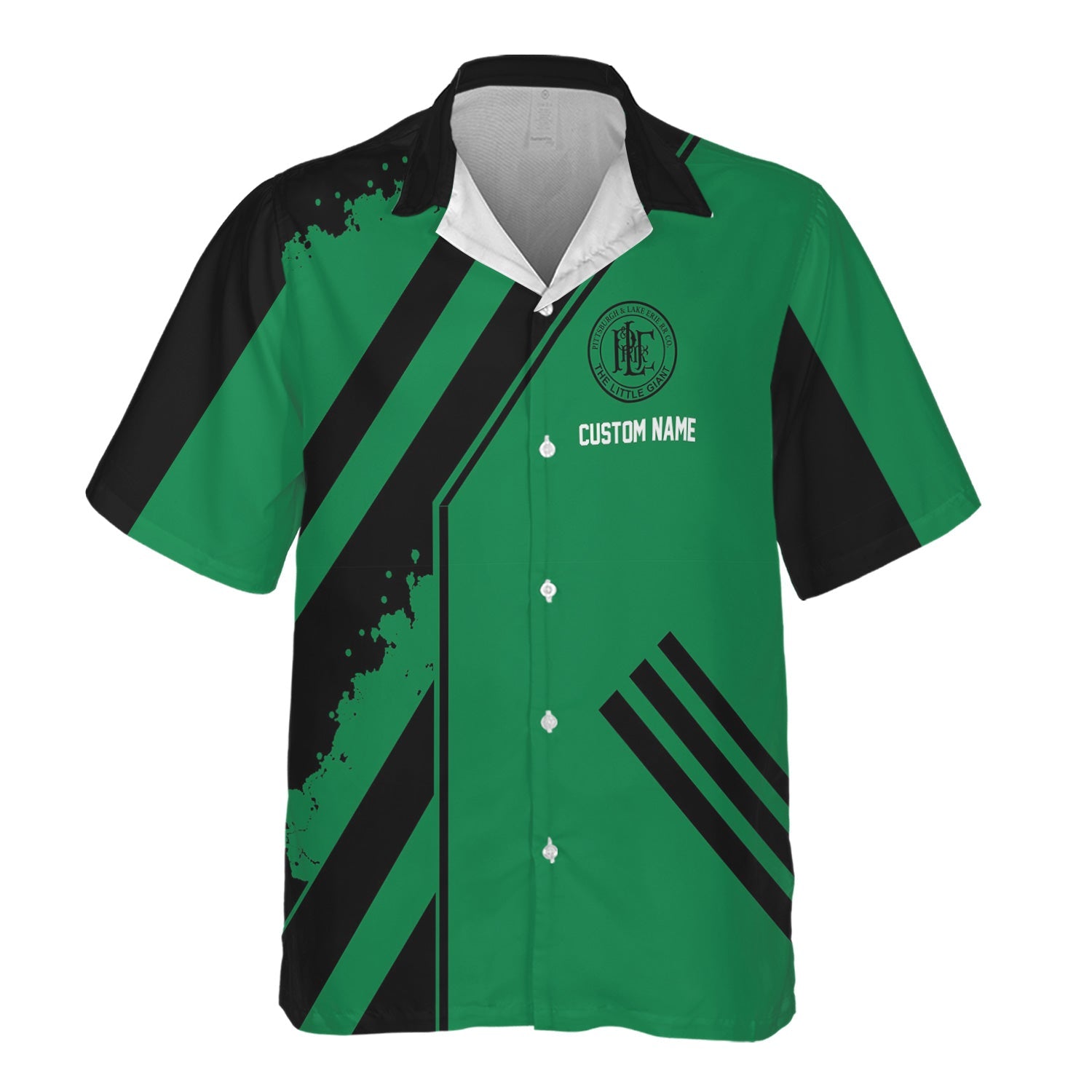 Railspirit Personalized Pittsburgh And Lake Erie Railroad Hawaiian Shirt Locomotive Design Train Shirt for Train Enthusiast