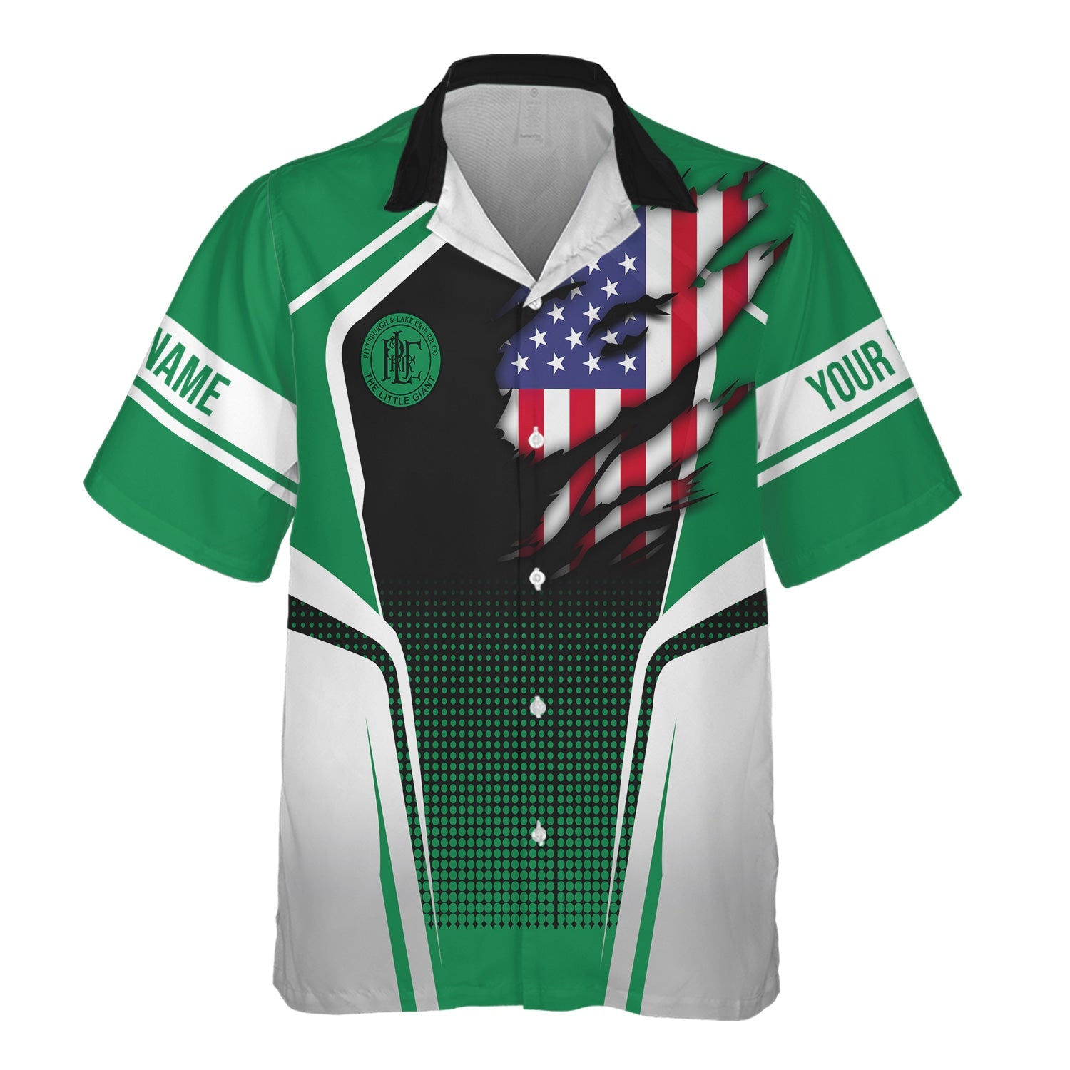 Railspirit Personalized Pittsburgh And Lake Erie Railroad Hawaiian Shirt American Eagle Vintage Train Shirt