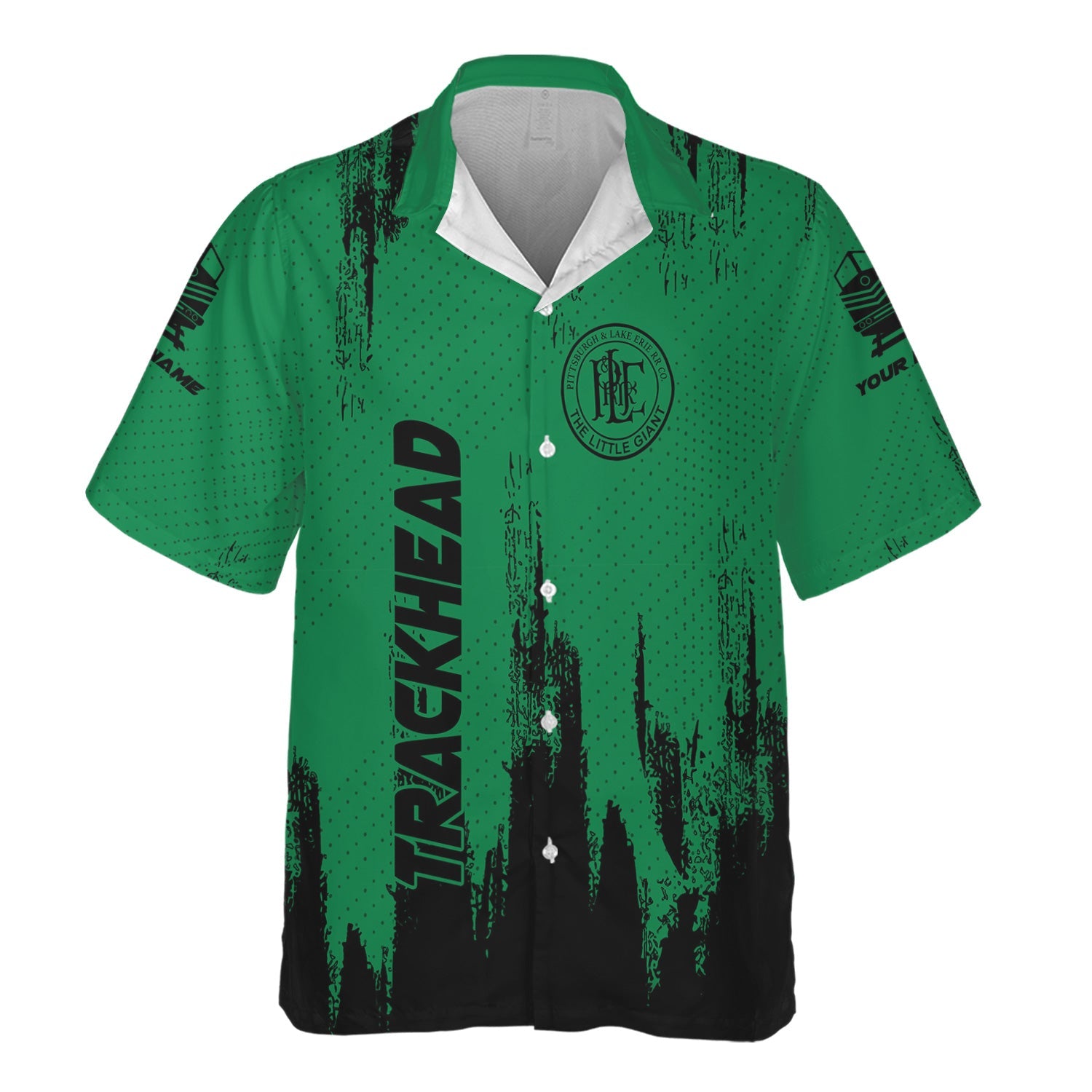 Railspirit Personalized Pittsburgh And Lake Erie Railroad Hawaiian Shirt Paint Impact Design Train Shirt for Trackhead