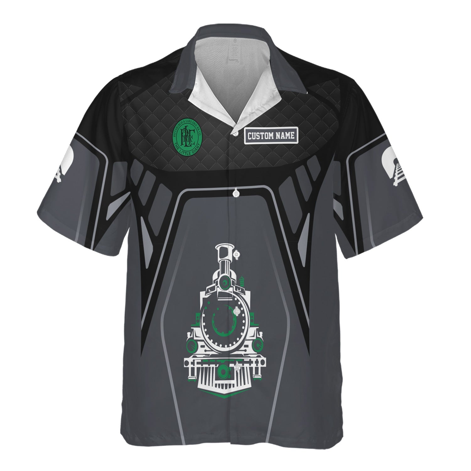 Railspirit Personalized Pittsburgh And Lake Erie Railroad Hawaiian Shirt Steam Locomotive Engine Graphic Train Shirt All Over Print