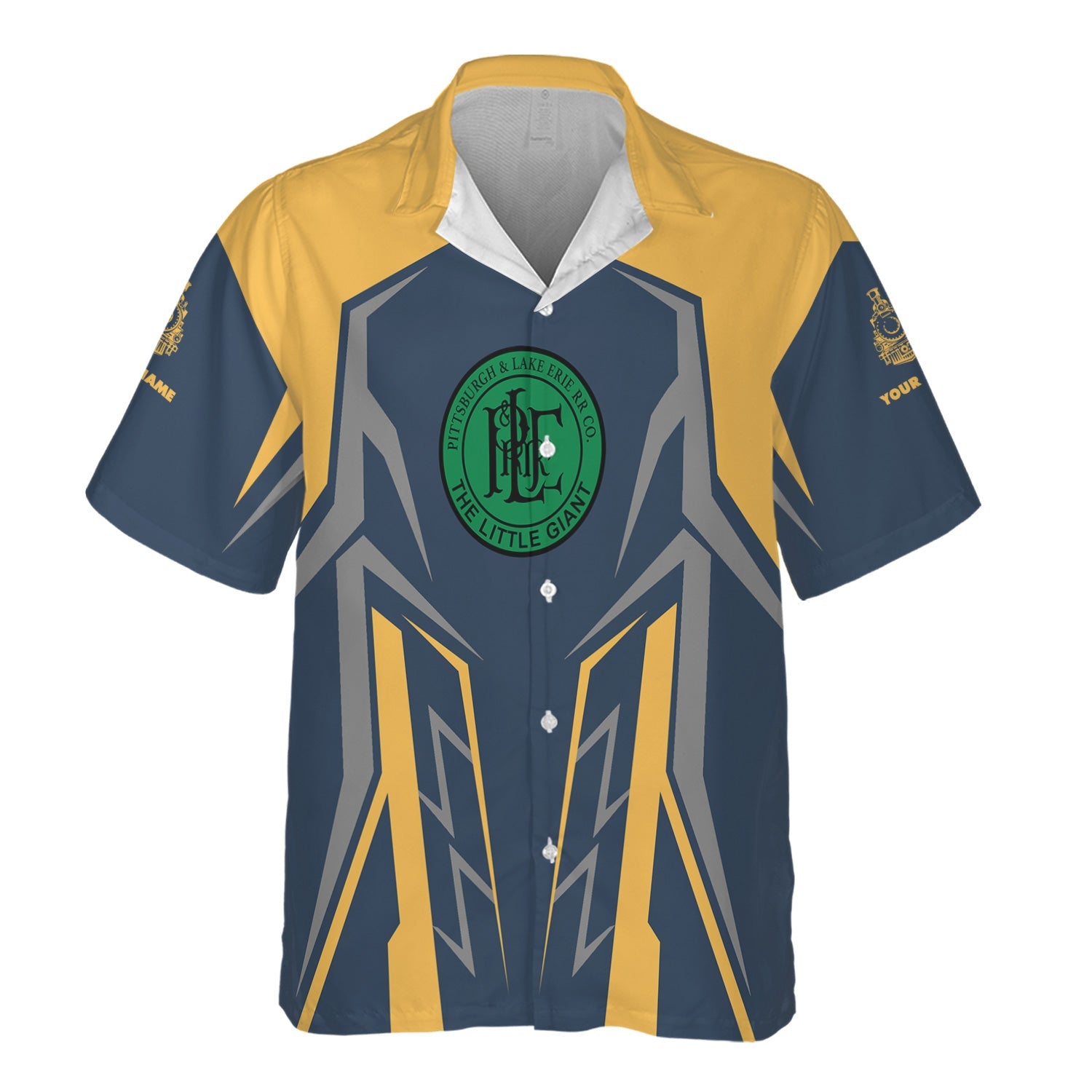 Railspirit Personalized Pittsburgh And Lake Erie Railroad Hawaiian Shirt Futuristic Design with Custom Job Train Shirt