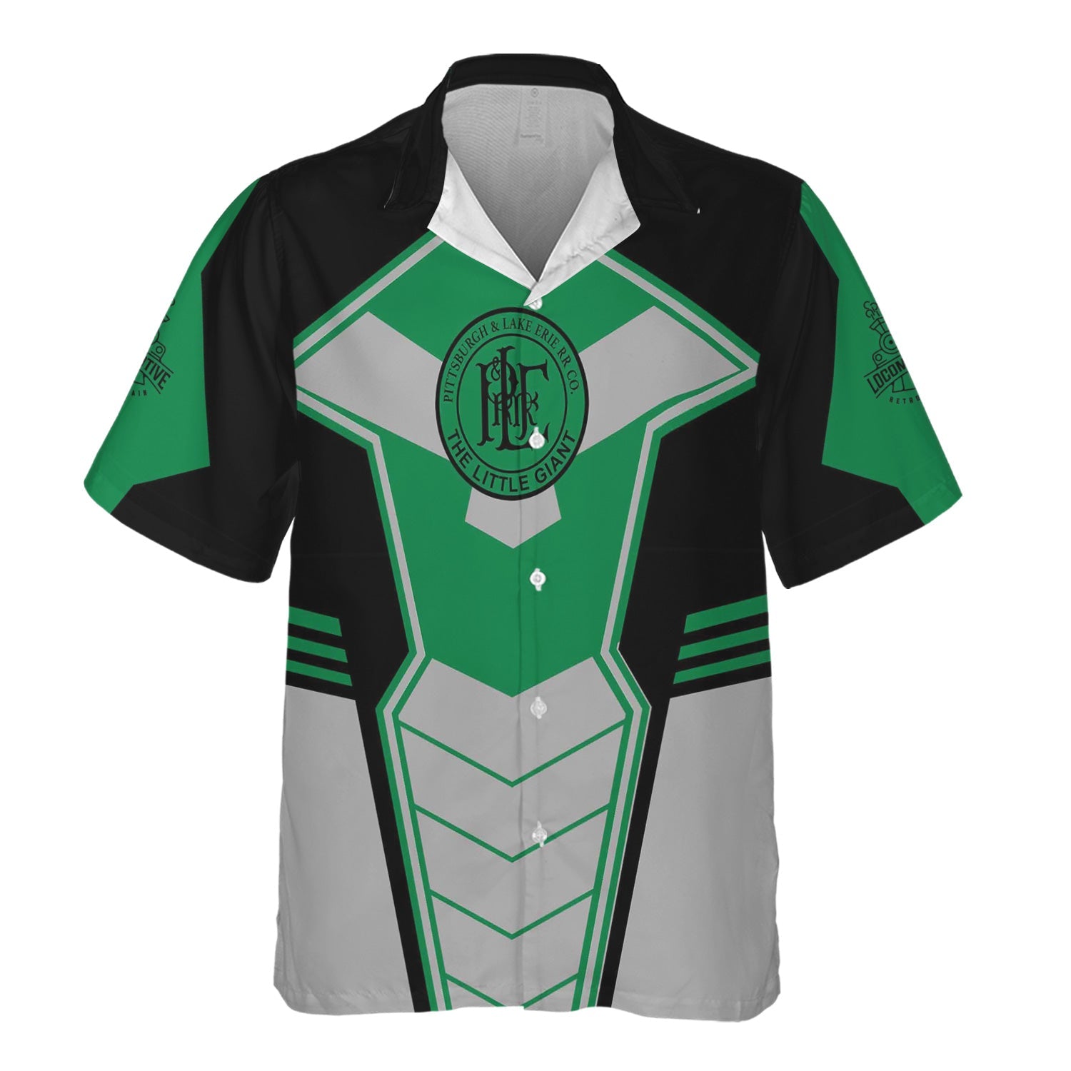 Railspirit Personalized Pittsburgh And Lake Erie Railroad Hawaiian Shirt Engine-Inspired Style Train Shirt for Railroad Fanatic