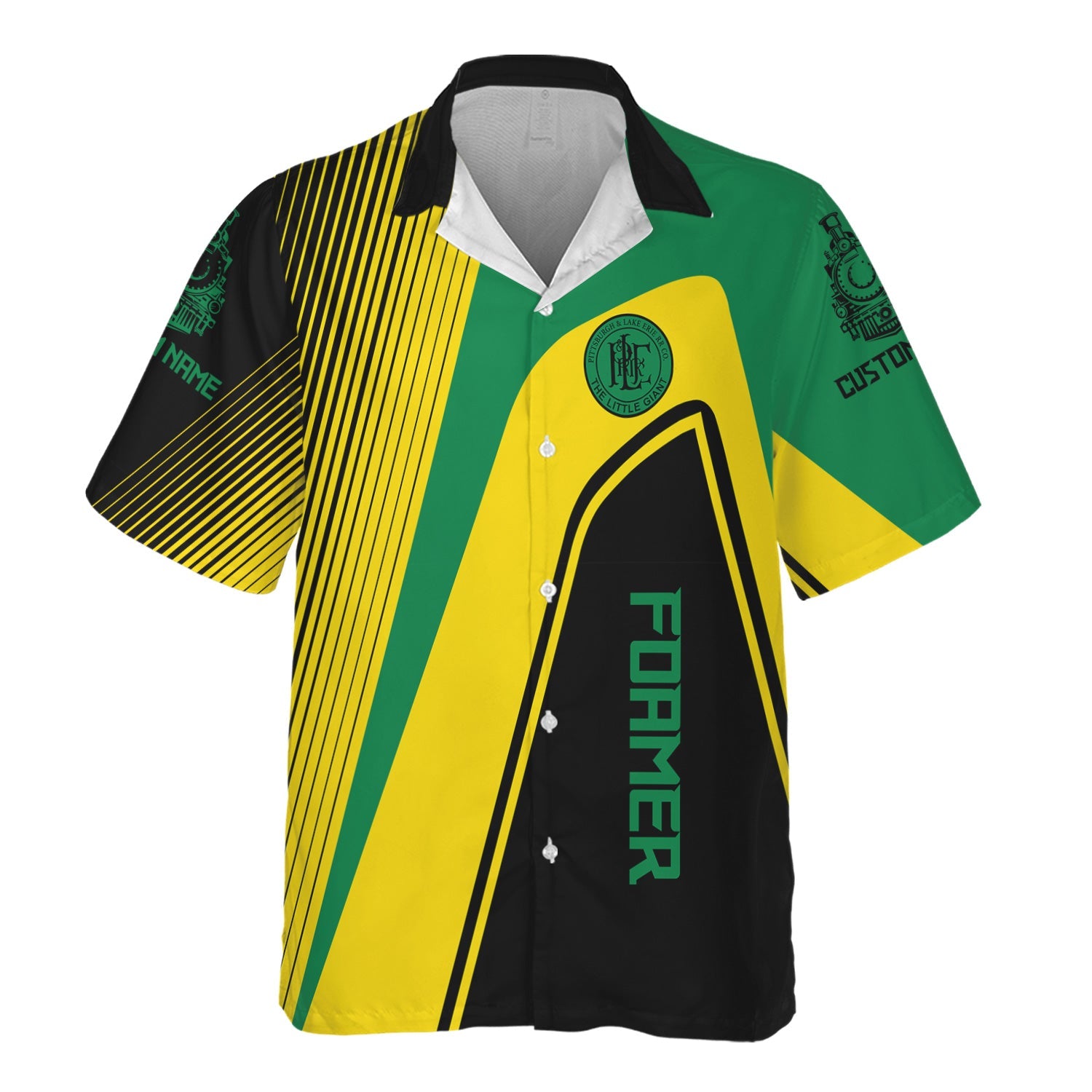 Railspirit Personalized Pittsburgh And Lake Erie Railroad Hawaiian Shirt Vibrant Striking Style Shirt For Rail Enthusiasts