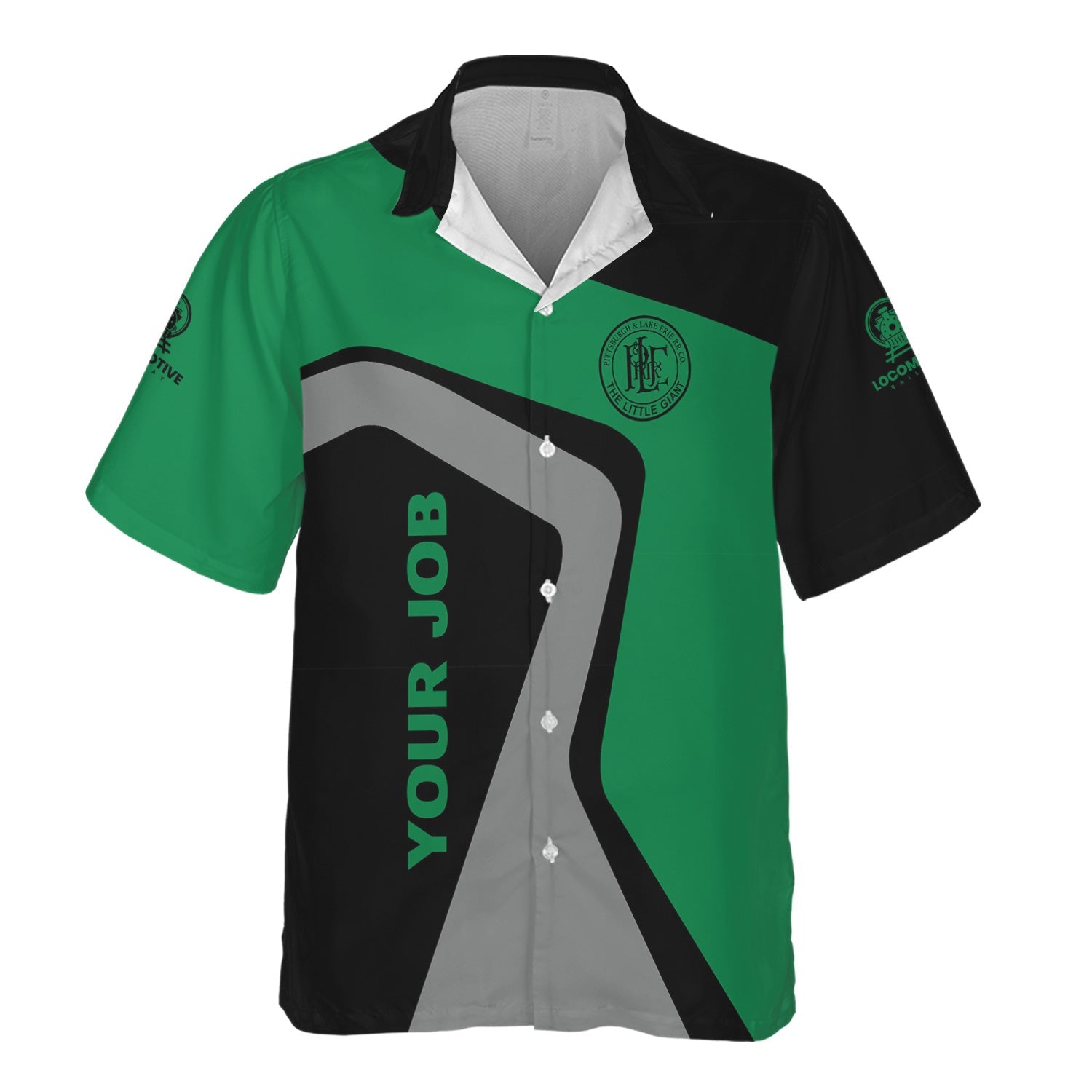 Railspirit Personalized Pittsburgh And Lake Erie Railroad Hawaiian Shirt Unique Design with Custom Job Position Train Shirt