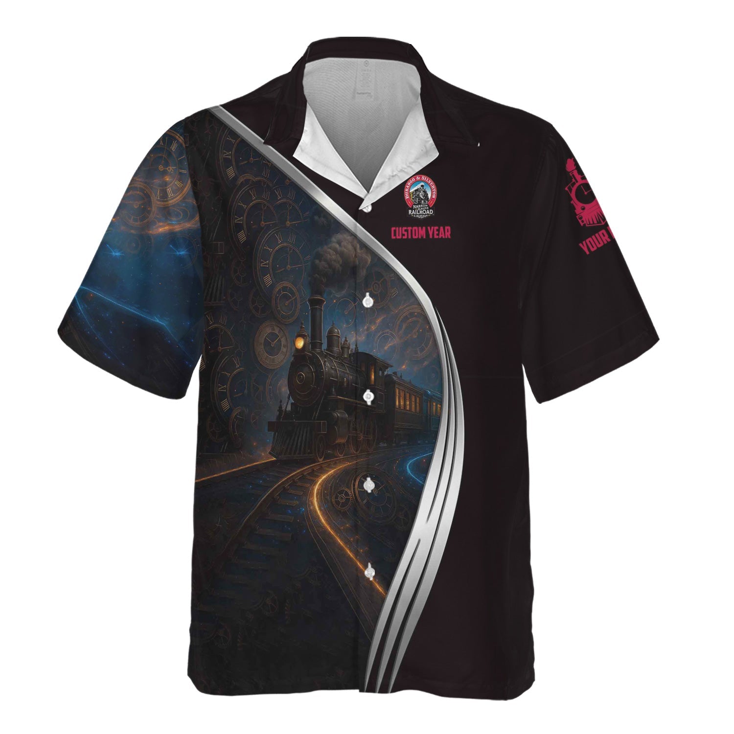 Railspirit Personalized Durango And Silverton Narrow Gauge Railroad Hawaiian Shirt Steampunk Locomotive with Custom Year Train Shirt