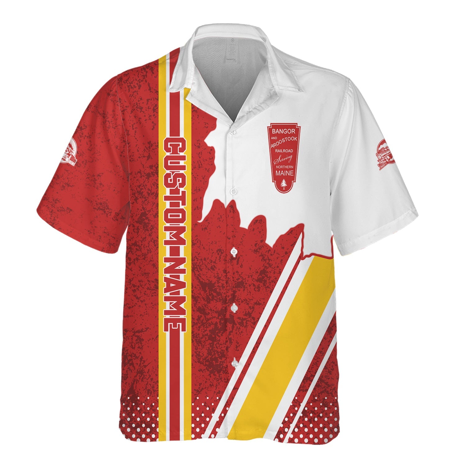 Railspirit Personalized Bangor And Aroostook Railroad Hawaiian Shirt All Over Printed Unisex Shirt