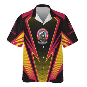 Railspirit Personalized Durango And Silverton Narrow Gauge Railroad Hawaiian Shirt Lightning Graphic Style Shirt Gift Idea For Train Lover