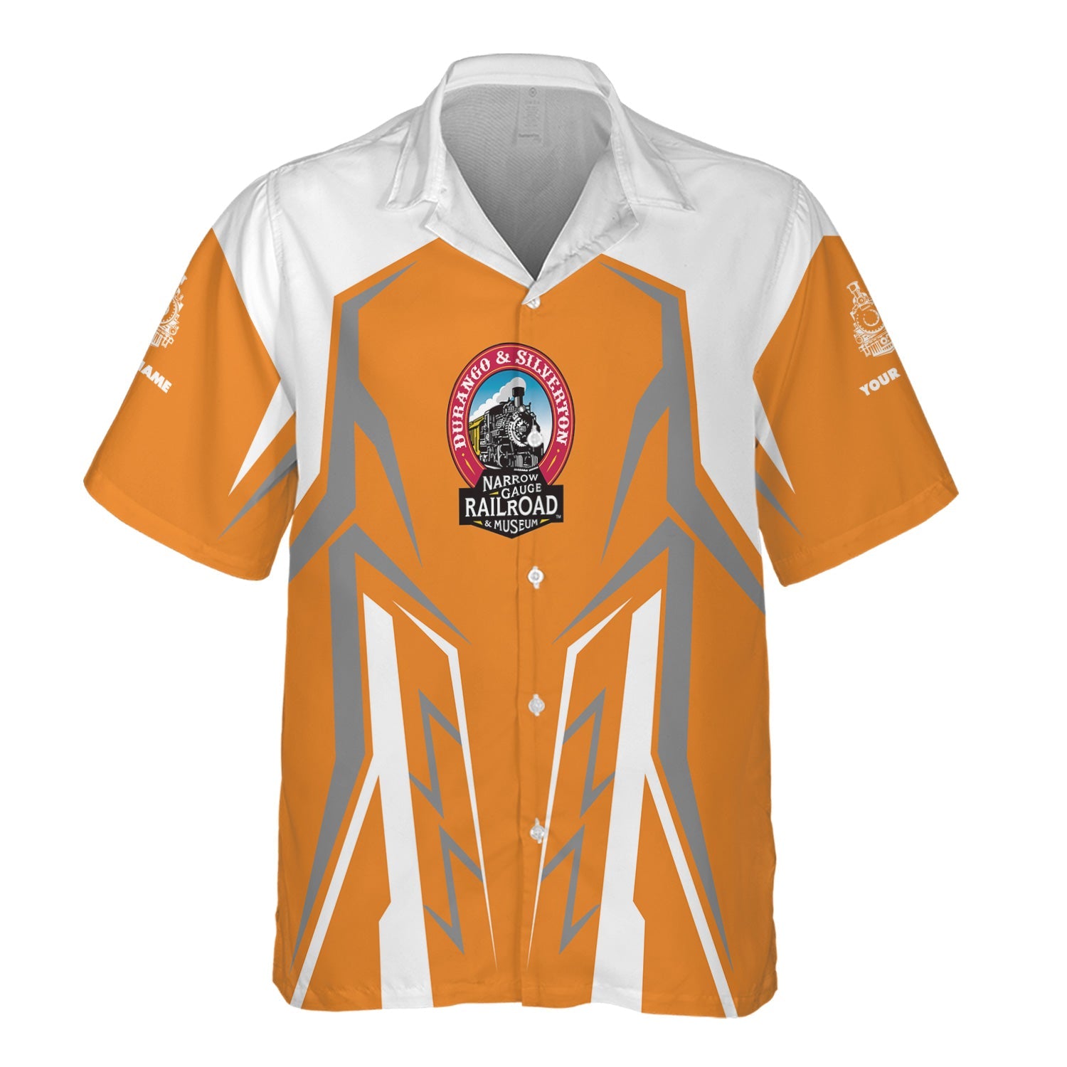 Railspirit Personalized Durango And Silverton Narrow Gauge Railroad Hawaiian Shirt Futuristic Design with Custom Job Train Shirt