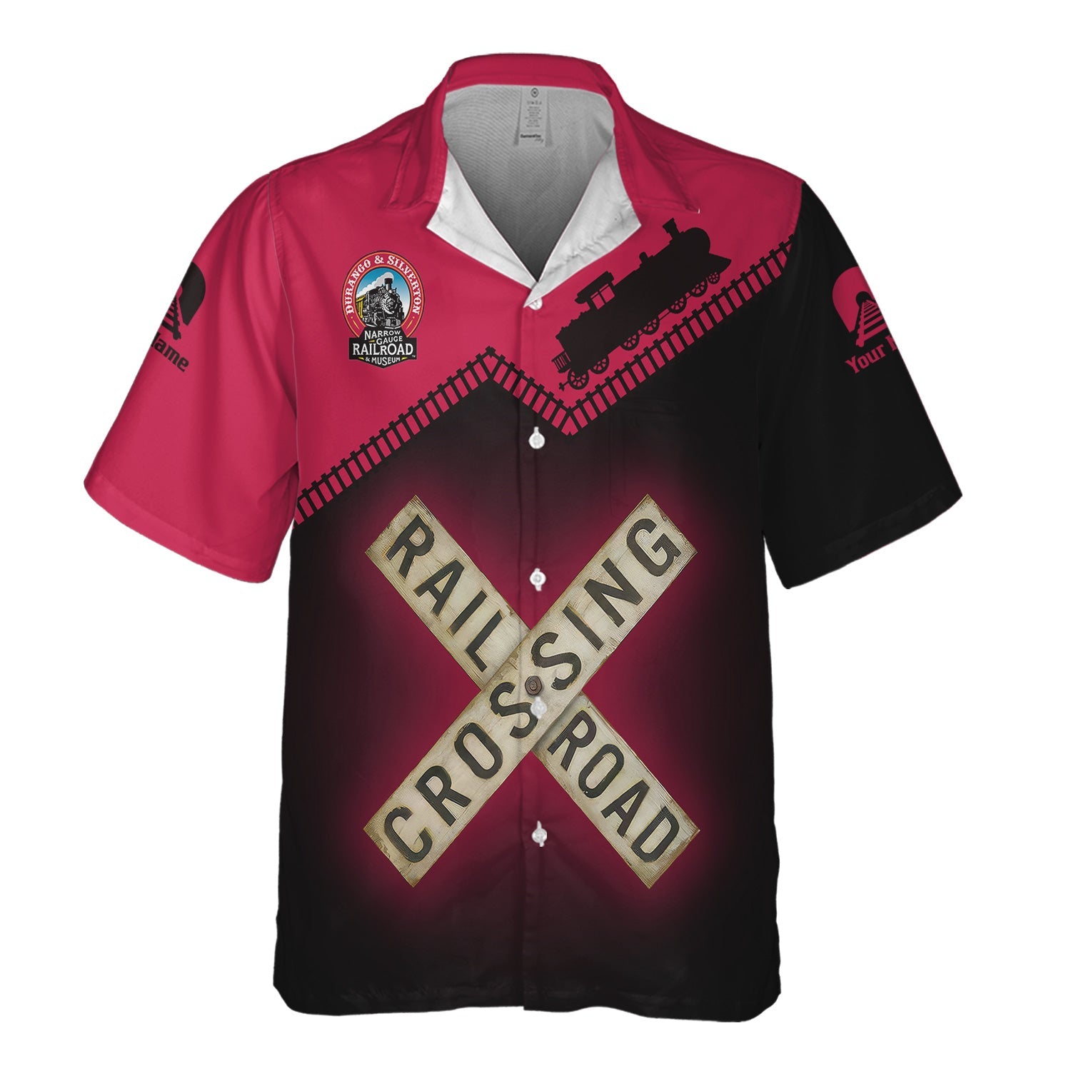 Railspirit Personalized Durango And Silverton Narrow Gauge Railroad Hawaiian Shirt Railroad Crossing Printed Train Track Shirt