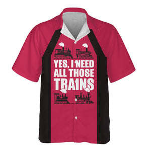 Railspirit Custom Name Durango And Silverton Narrow Gauge Railroad Hawaiian Shirt Yes I Need All Those Train Printed Shirt