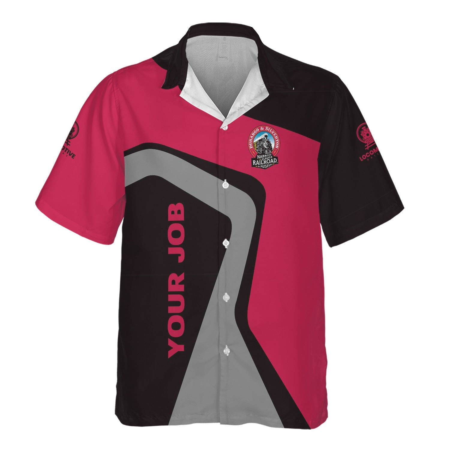 Railspirit Personalized Durango And Silverton Narrow Gauge Railroad Hawaiian Shirt Unique Design with Custom Job Position Train Shirt