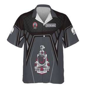Railspirit Personalized Durango And Silverton Narrow Gauge Railroad Hawaiian Shirt Steam Locomotive Engine Graphic Train Shirt All Over Print