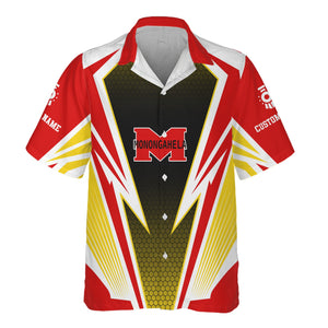 Railspirit Personalized Monongahela Railroad Hawaiian Shirt Lightning Graphic Style Shirt Gift Idea For Train Lover