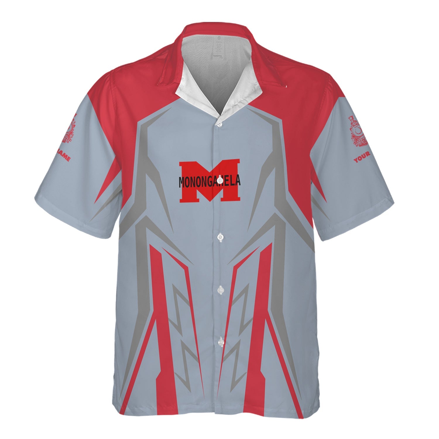 Railspirit Personalized Monongahela Railroad Hawaiian Shirt Futuristic Design with Custom Job Train Shirt