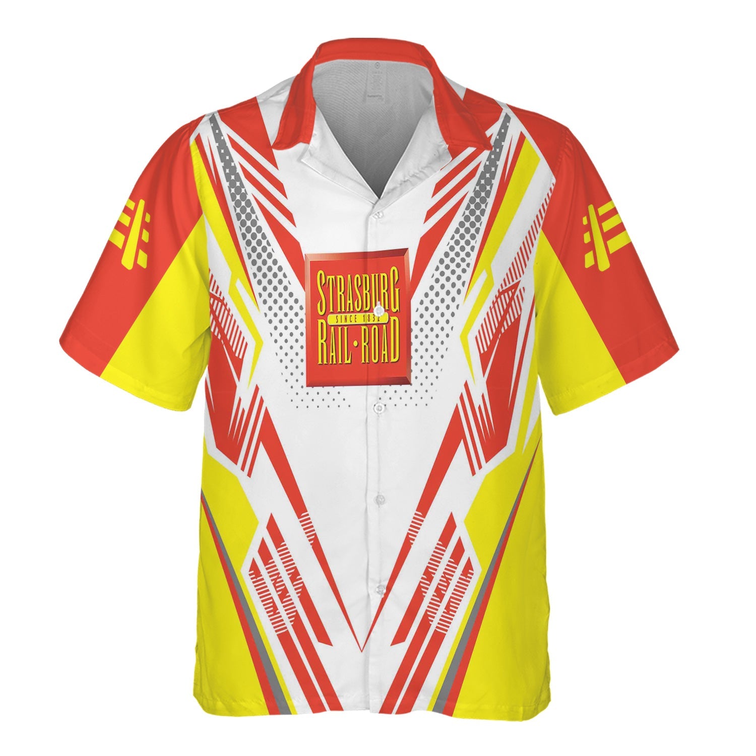 Railspirit Personalized Strasburg Railroad Hawaiian Shirt Railroad Tribute Design Train Shirt for Train Lovers