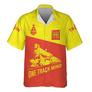 Railspirit Personalized Strasburg Railroad Hawaiian Shirt One Track Mind Unisex Train Shirt Gift Idea For Train Lover