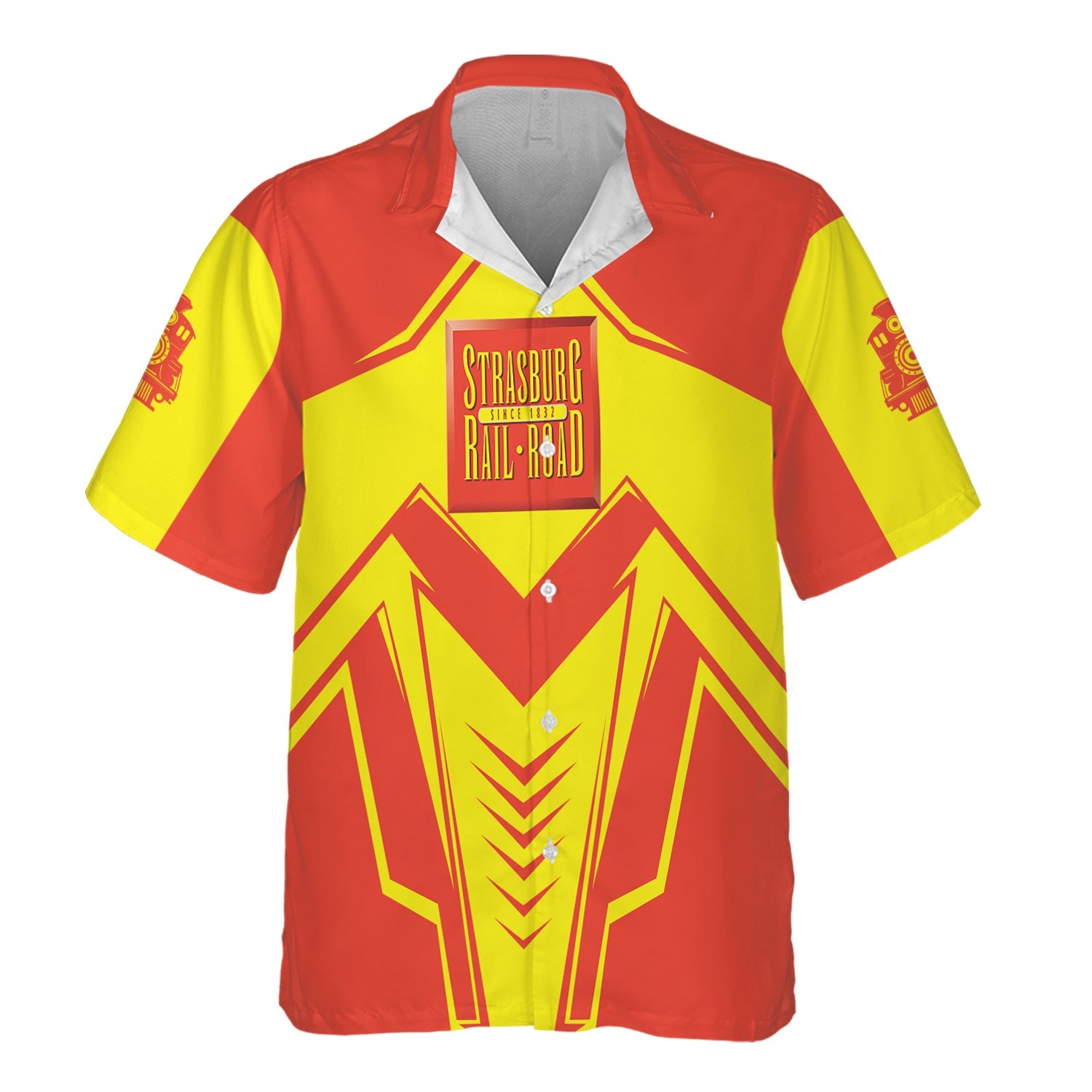 Railspirit Personalized Strasburg Railroad Hawaiian Shirt Railway Trainspotter Style Shirt Gift Idea For Foamers