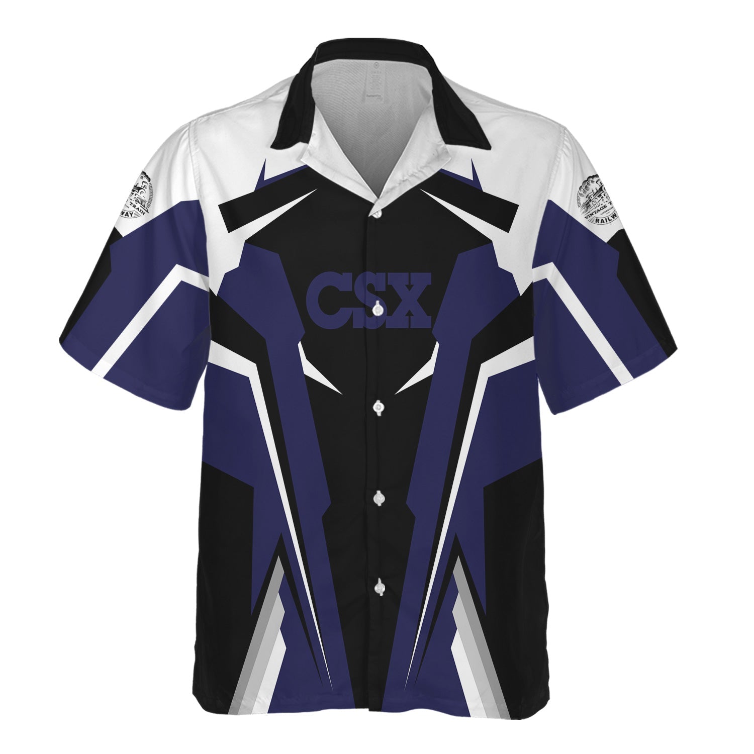 Railspirit Personalized CSX Transportation Railroad Hawaiian Shirt Strong Line Style Train Unisex Shirt All Over Print