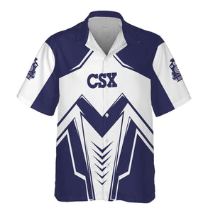 Railspirit Personalized CSX Transportation Railroad Hawaiian Shirt Railway Trainspotter Style Shirt Gift Idea For Foamers