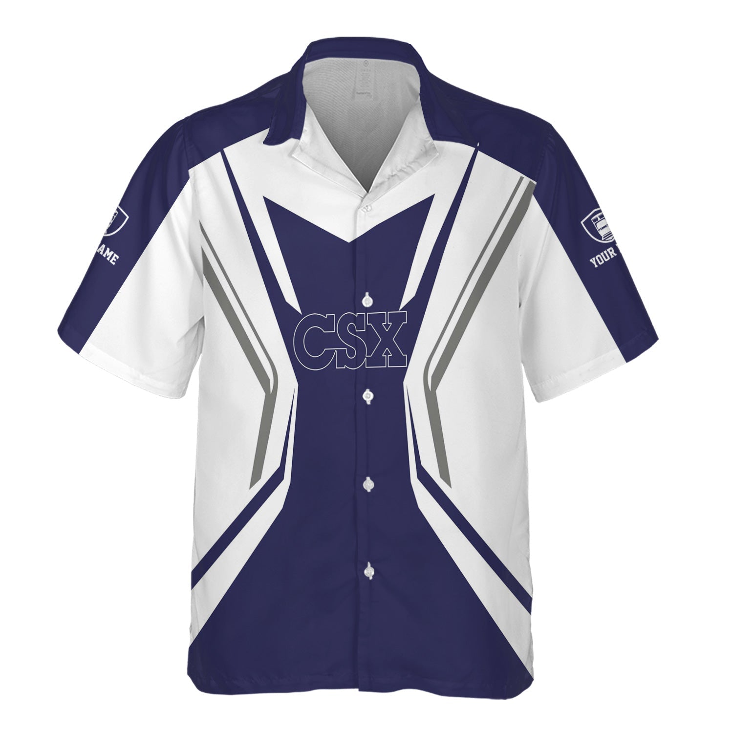 Railspirit Personalized CSX Transportation Railroad Hawaiian Shirt Unique Style with Custom Job Train Shirt