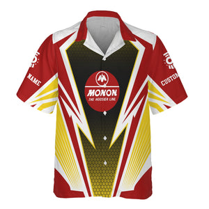 Railspirit Personalized Monon Railroad Hawaiian Shirt Lightning Graphic Style Shirt Gift Idea For Train Lover