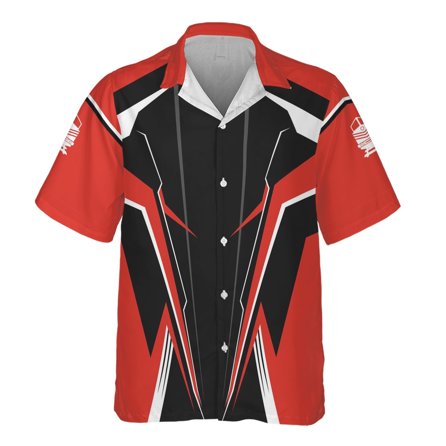 Railspirit Personalized Canadian National Railroad Hawaiian Shirt Lightning-Edge Design Train Shirt For Railroad Lovers