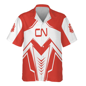 Railspirit Personalized Canadian National Railroad Hawaiian Shirt Railway Trainspotter Style Shirt Gift Idea For Foamers