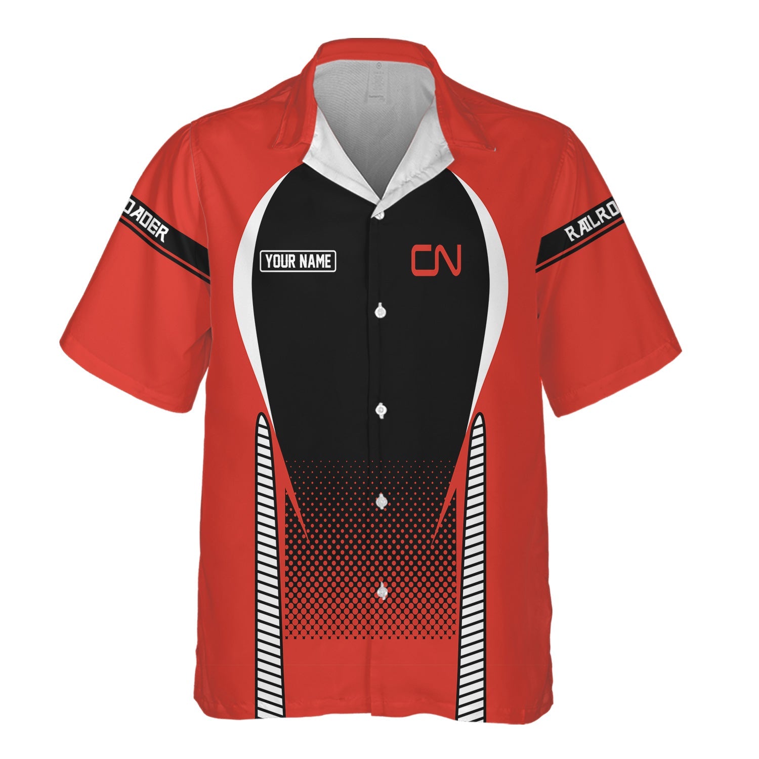 Railspirit Personalized Canadian National Railroad Hawaiian Shirt Stress Is Caused By Not Having Enough Trains Shirt All Over Print