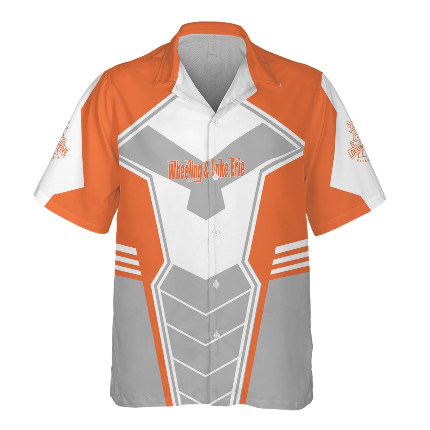 Railspirit Personalized Wheeling And Lake Erie Railroad Hawaiian Shirt Engine-Inspired Style Train Shirt for Railroad Fanatic