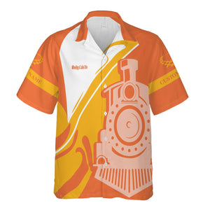 Railspirit Personalized Wheeling And Lake Erie Railroad Hawaiian Shirt Flame-Inspired Style Shirt Gift Idea For Train Lovers