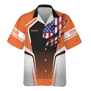 Railspirit Personalized Wheeling And Lake Erie Railroad Hawaiian Shirt American Eagle Vintage Train Shirt