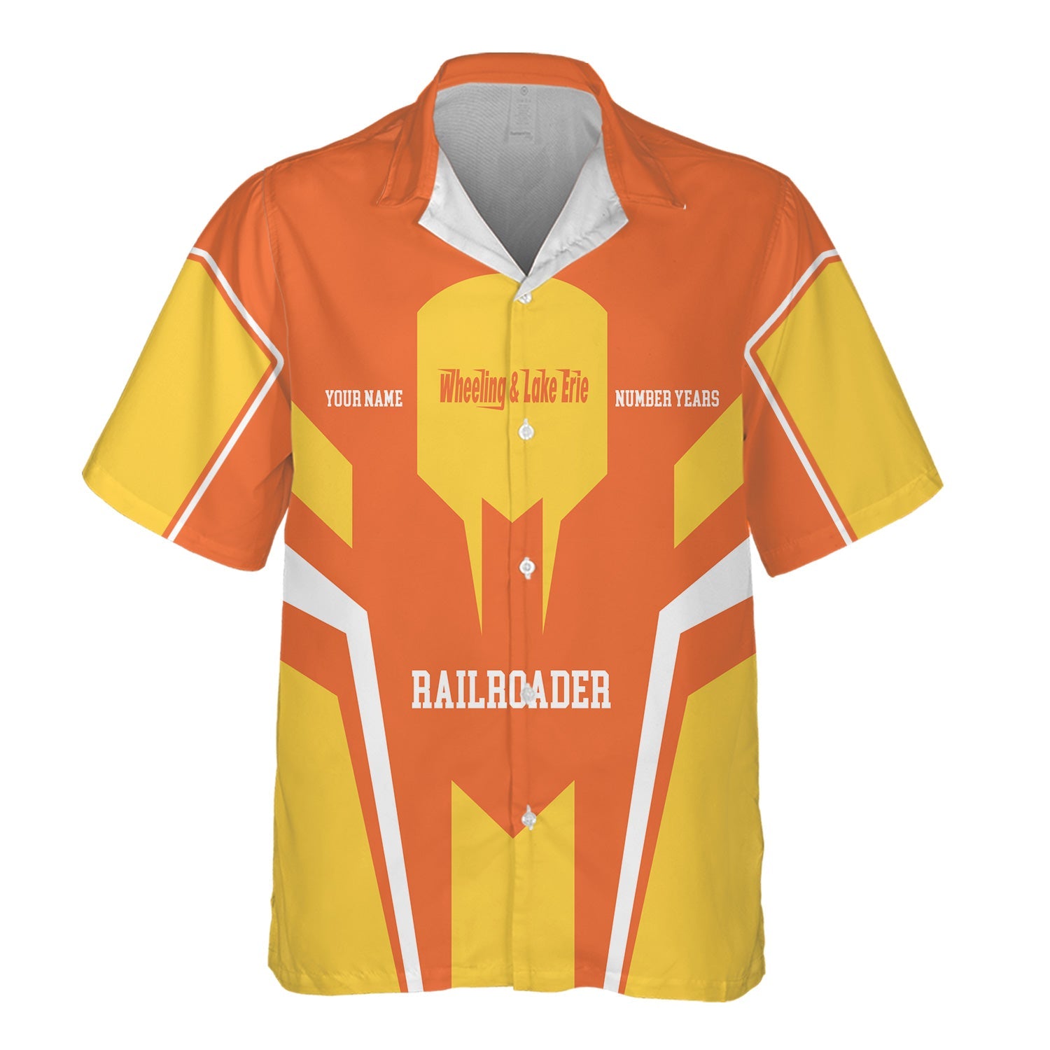 Railspirit Personalized Wheeling And Lake Erie Railroad Hawaiian Shirt Custom Year Railroader Shirt Gift Idea For Train Lover